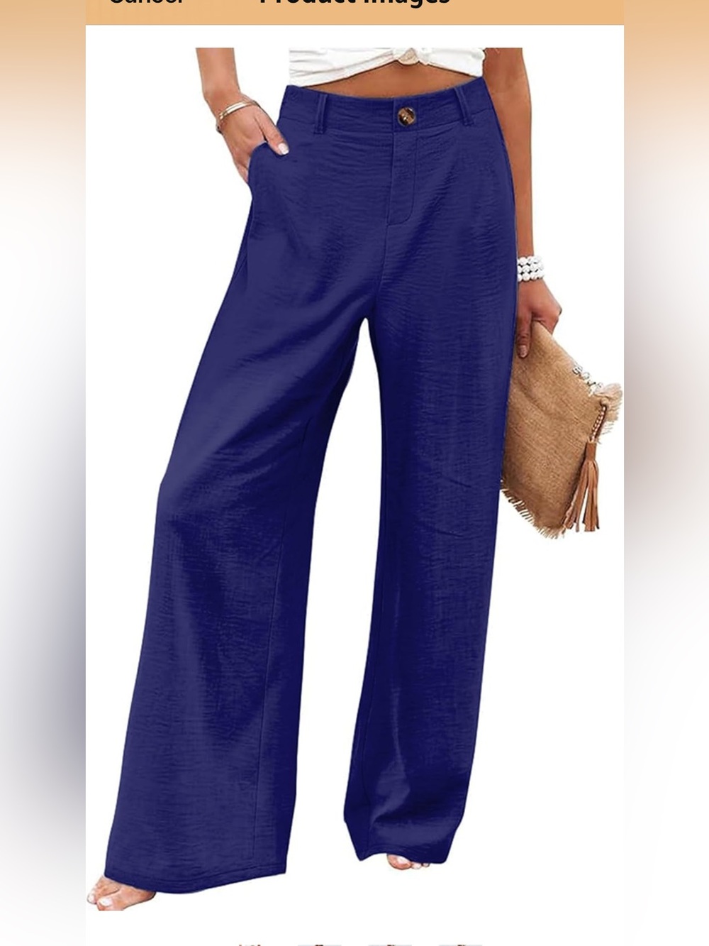 Amazon Women's Wide-Leg Pants in Navy